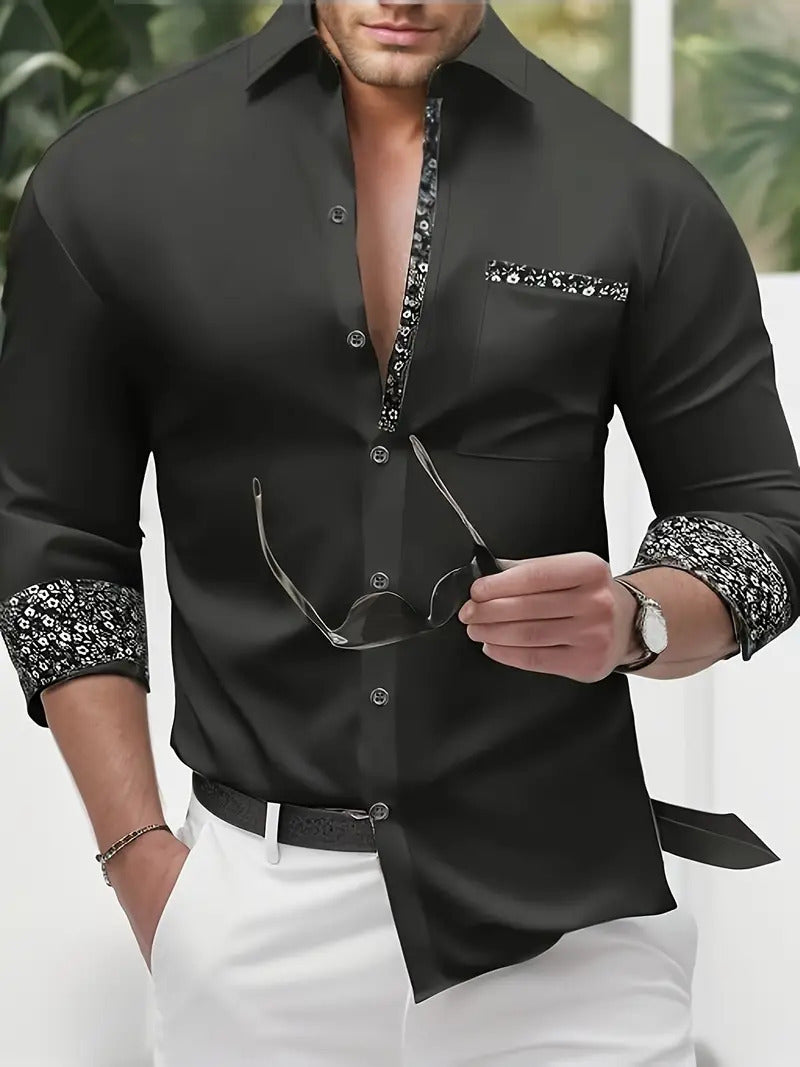 Men's Long Sleeve Shirt Fashion Loose Breathable