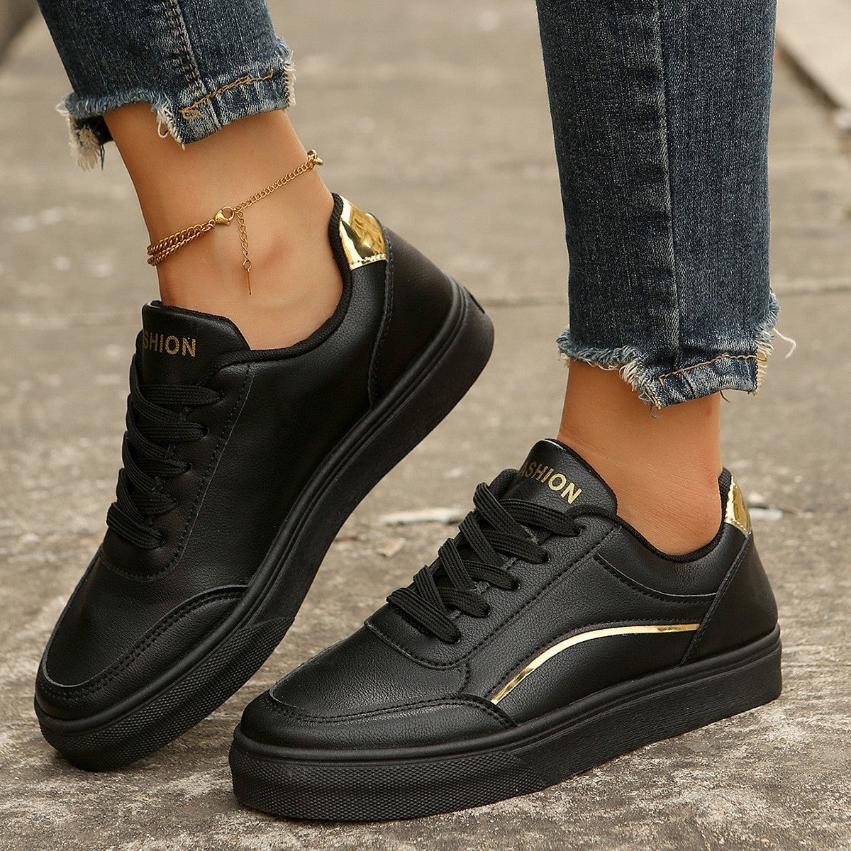 Thick Sole White Slip-on For Women