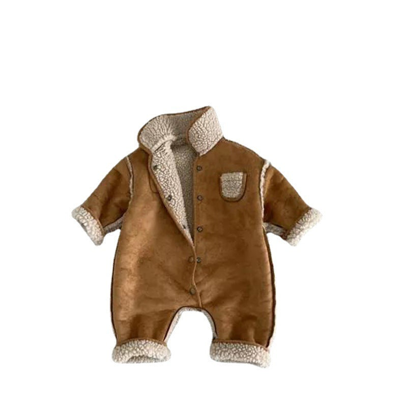 Baby Boys Plush Jumpsuit