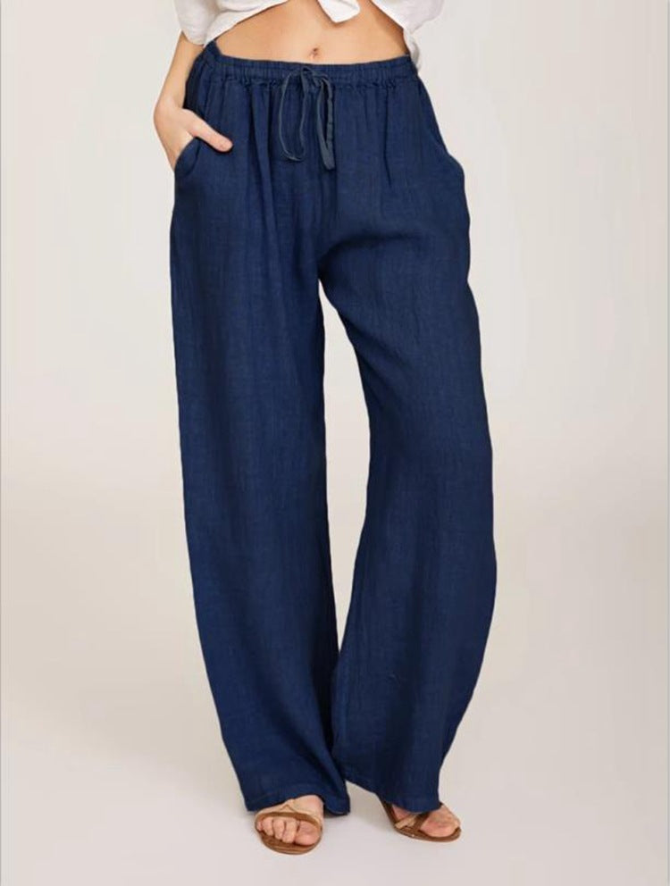 Women's Casual Cotton And Linen Loose Pants