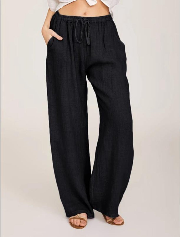 Women's Casual Cotton And Linen Loose Pants