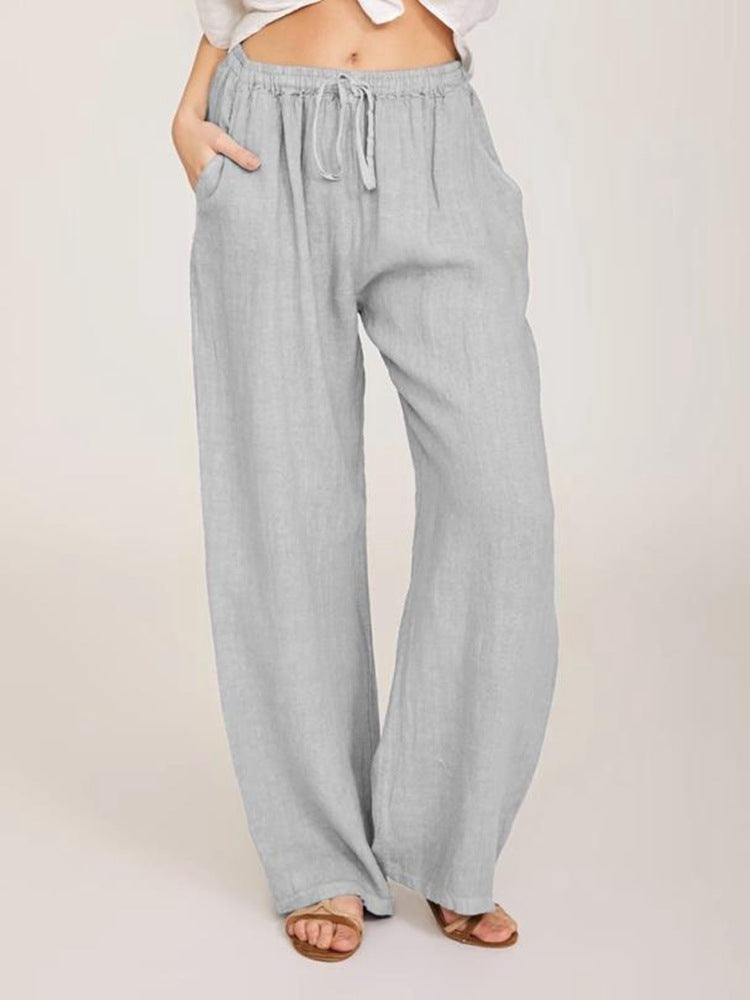 Women's Casual Cotton And Linen Loose Pants
