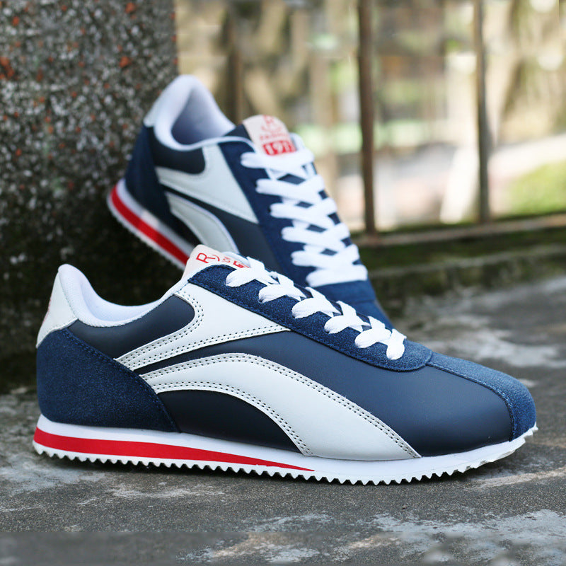 Men's Low-Top Leather, Lightweight Casual Sports Shoes