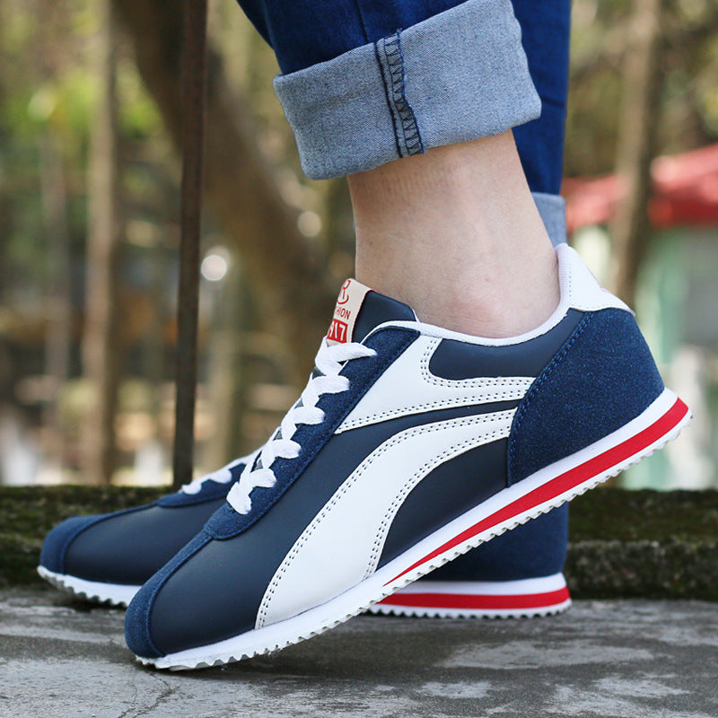 Men's Low-Top Leather, Lightweight Casual Sports Shoes