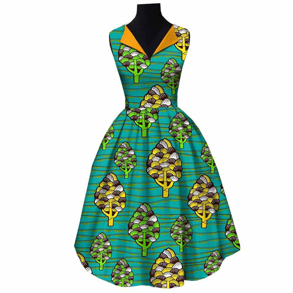 African Cotton Batik Dress