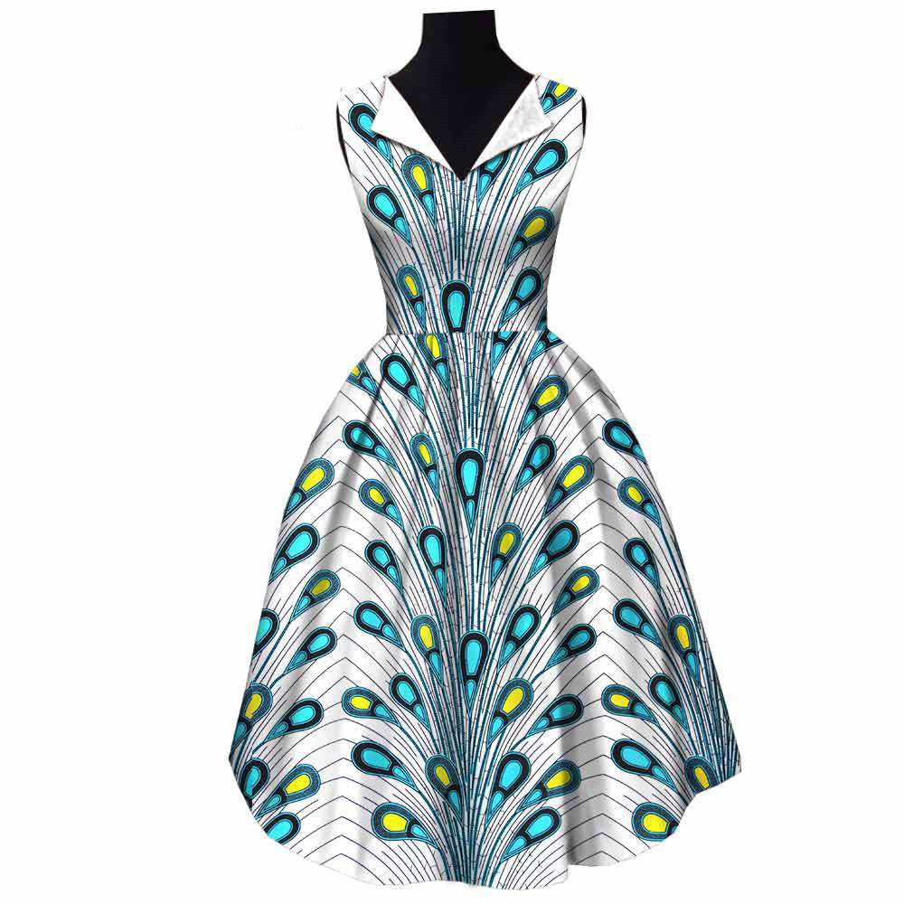 African Cotton Batik Dress