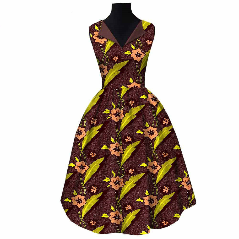 African Cotton Batik Dress
