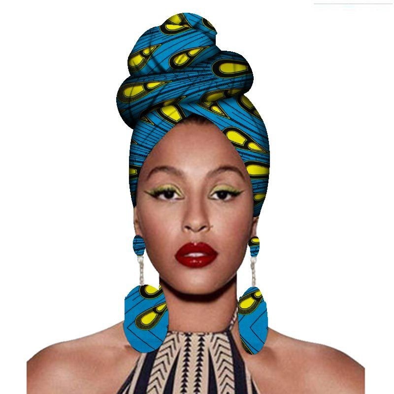 Headscarf & Earrings – African
