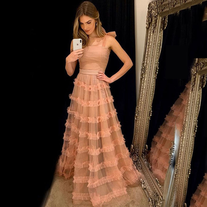 Elegant Strapless Sleeveless Dress