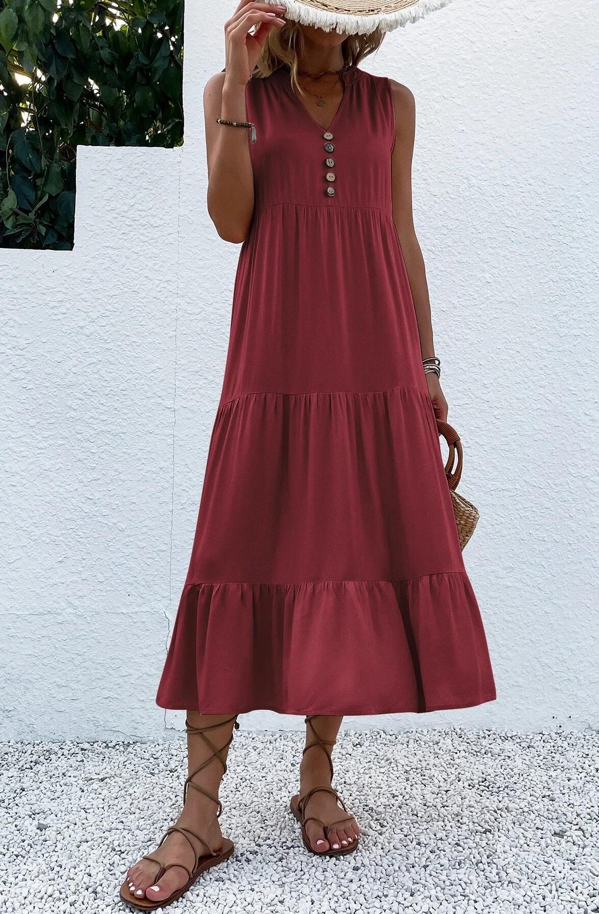 Detail Ruffle Hem Dress