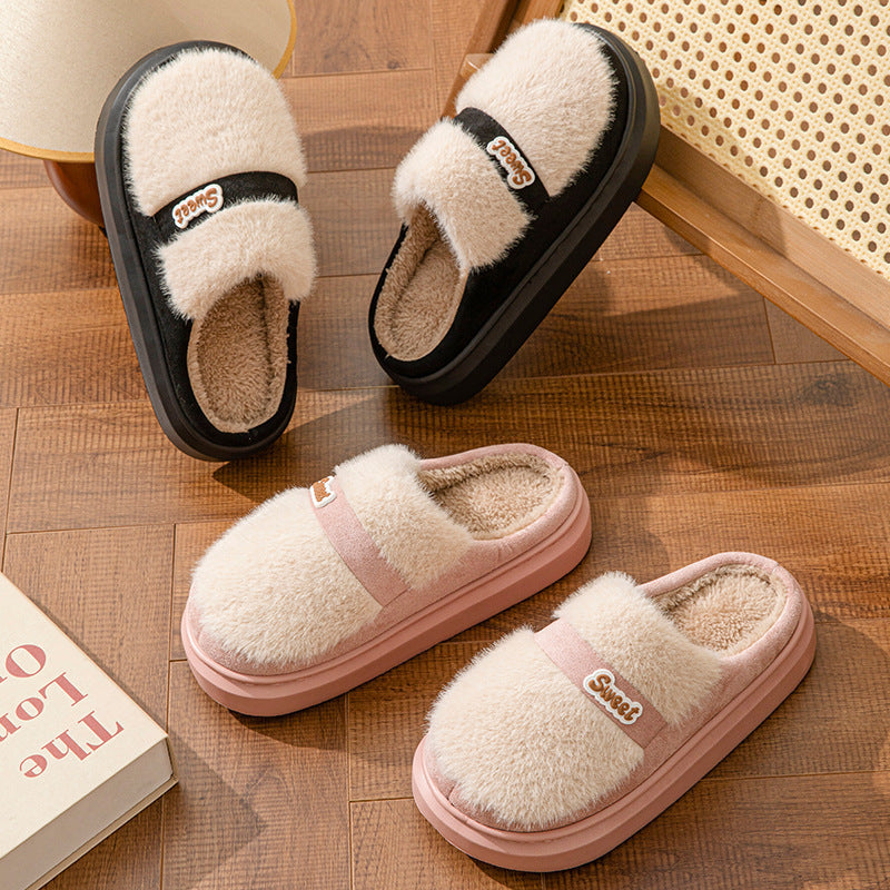 Warm Fashion Interior Home Couple Cotton Slippers