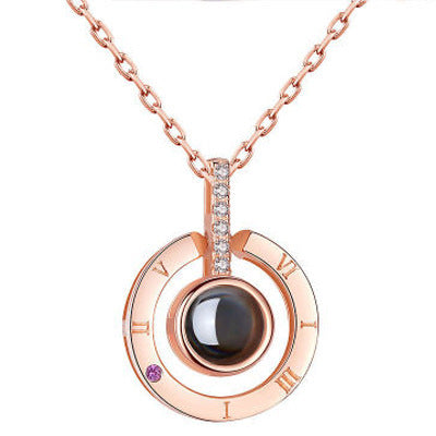 Metal Rose Jewelry Gift Box Necklace