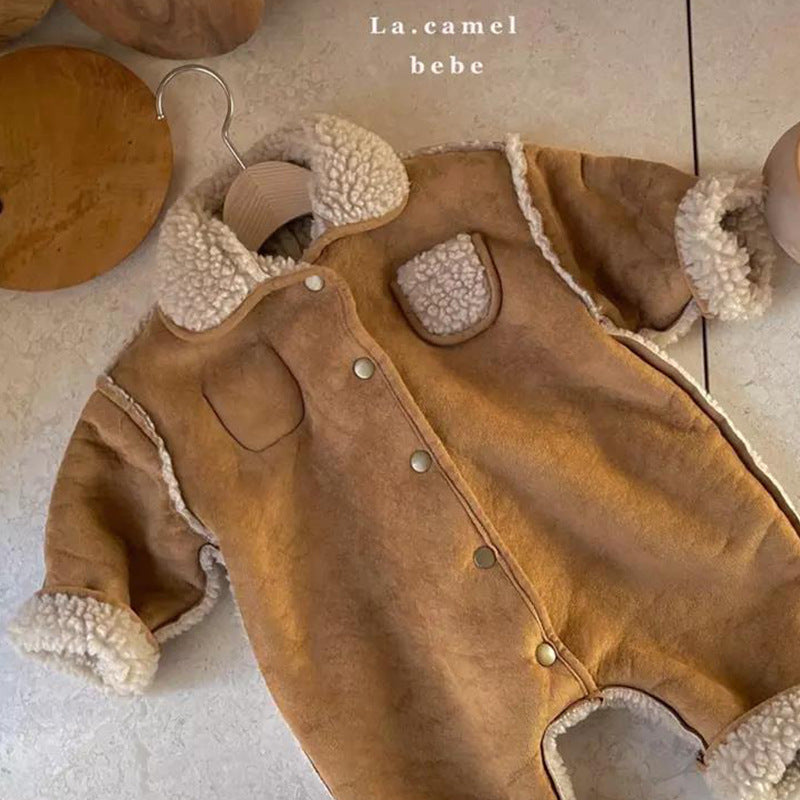 Baby Boys Plush Jumpsuit