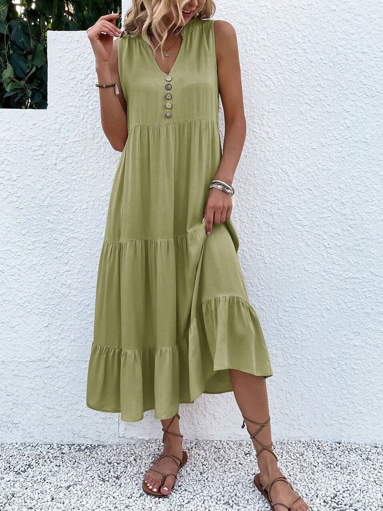 Detail Ruffle Hem Dress
