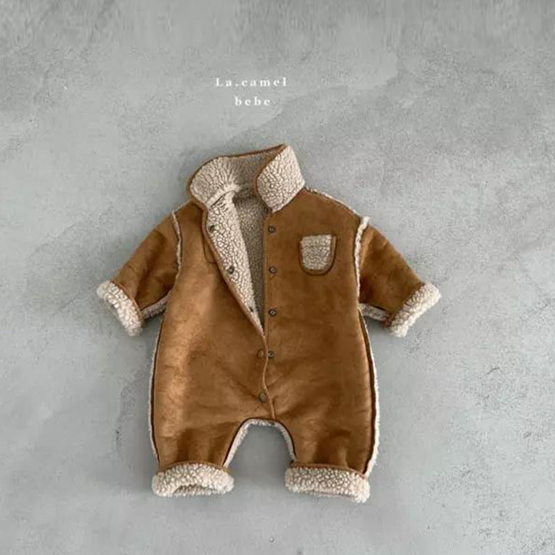 Baby Boys Plush Jumpsuit