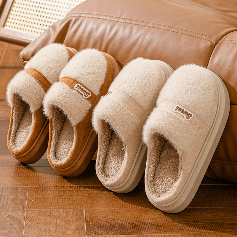 Warm Fashion Interior Home Couple Cotton Slippers