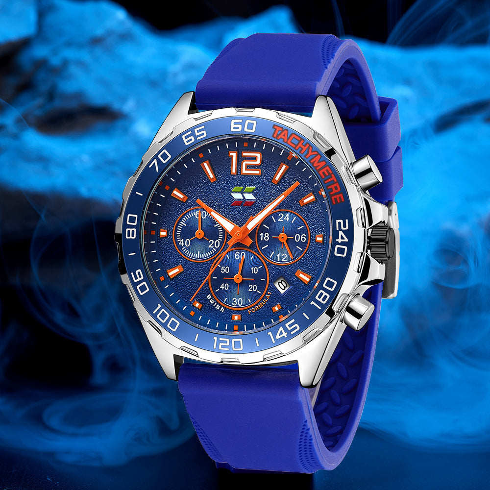Quartz Watch Clock Six-pin Timing Sports Wrist