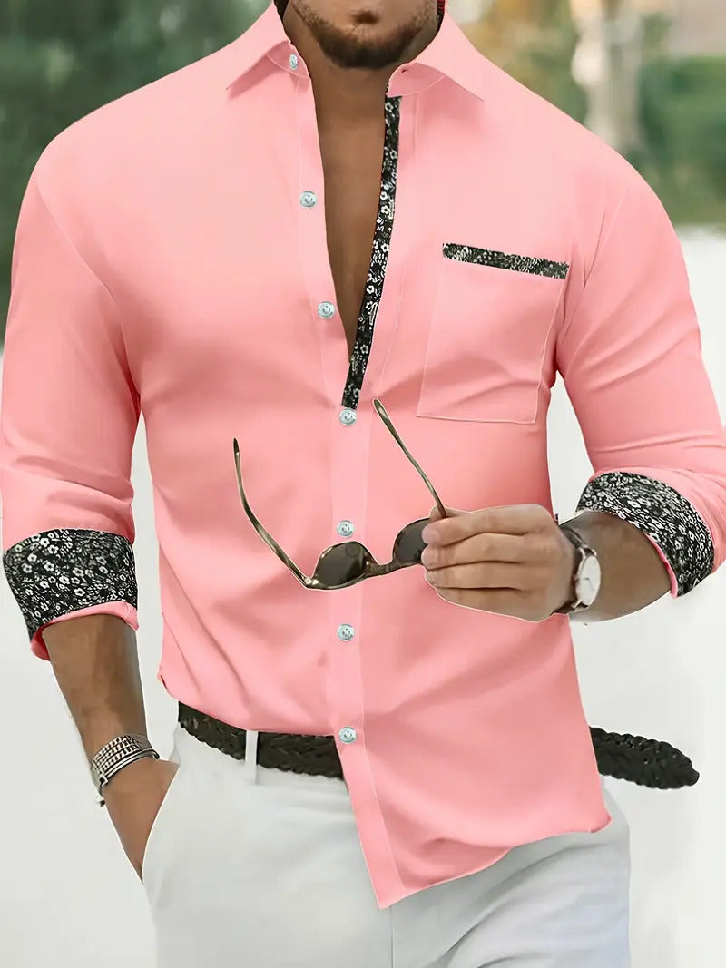 Men's Long Sleeve Shirt Fashion Loose Breathable