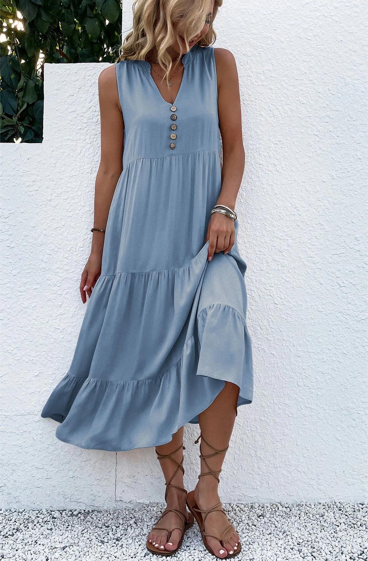 Detail Ruffle Hem Dress