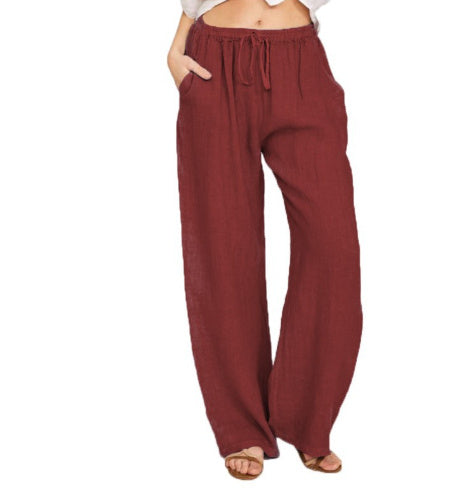 Women's Casual Cotton And Linen Loose Pants