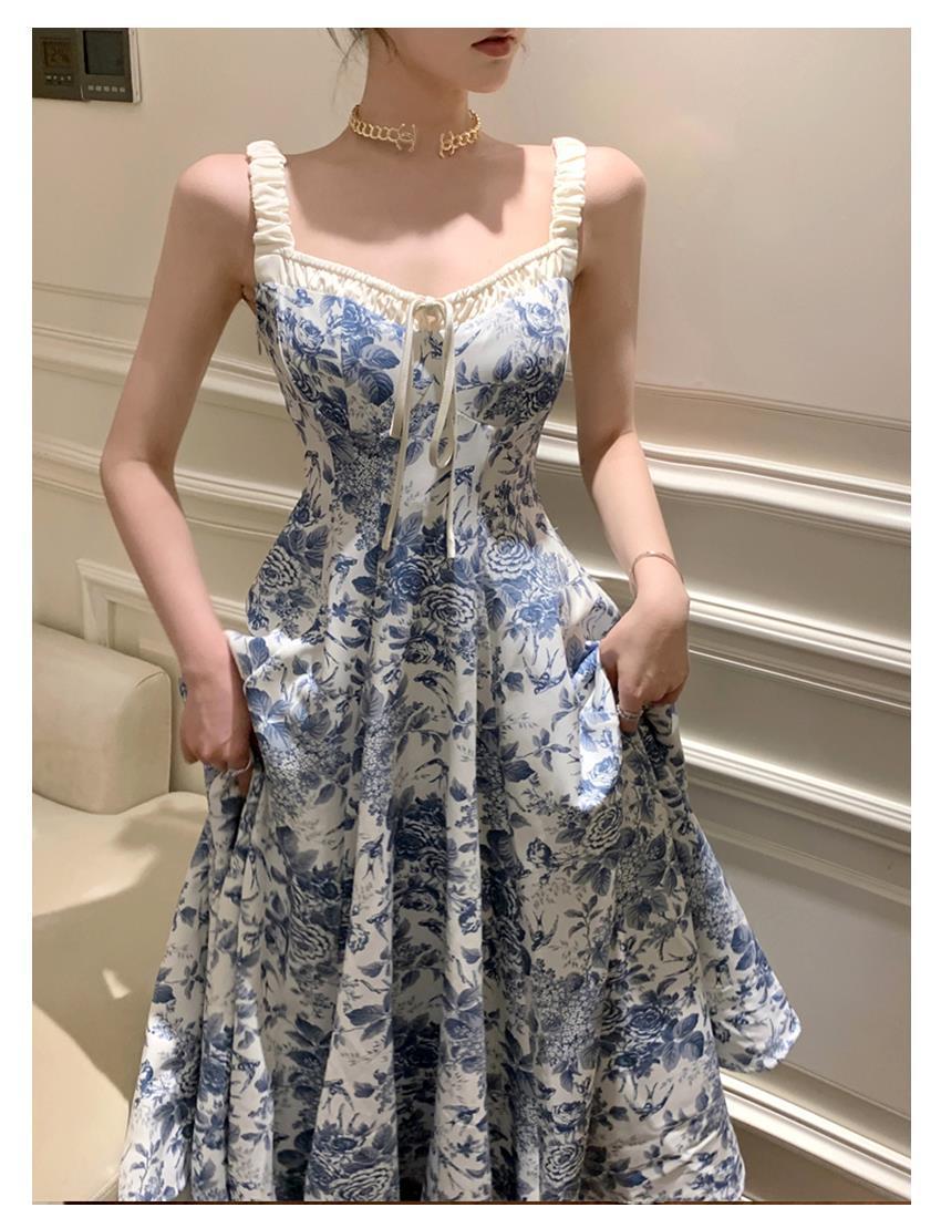 Retro Women Sleeveless  Floral Dress