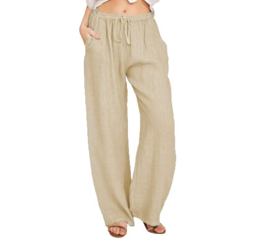 Women's Casual Cotton And Linen Loose Pants