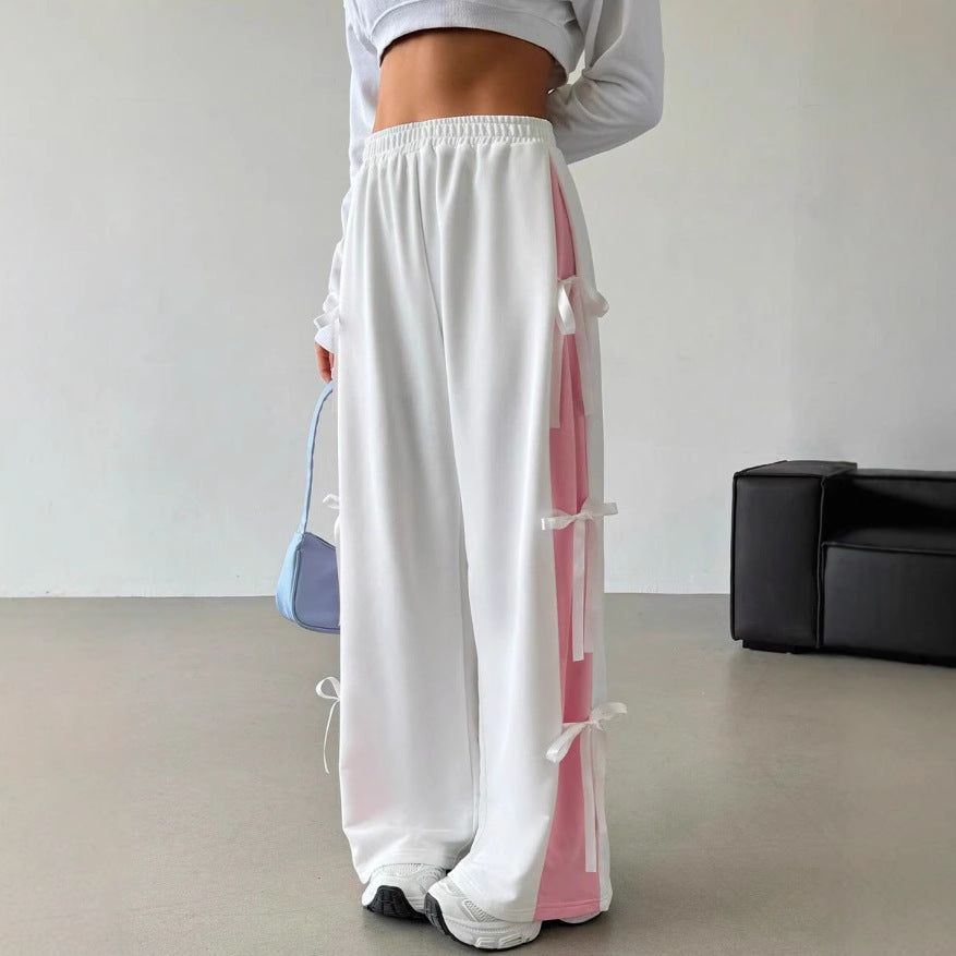 Contrast Color Straight-leg