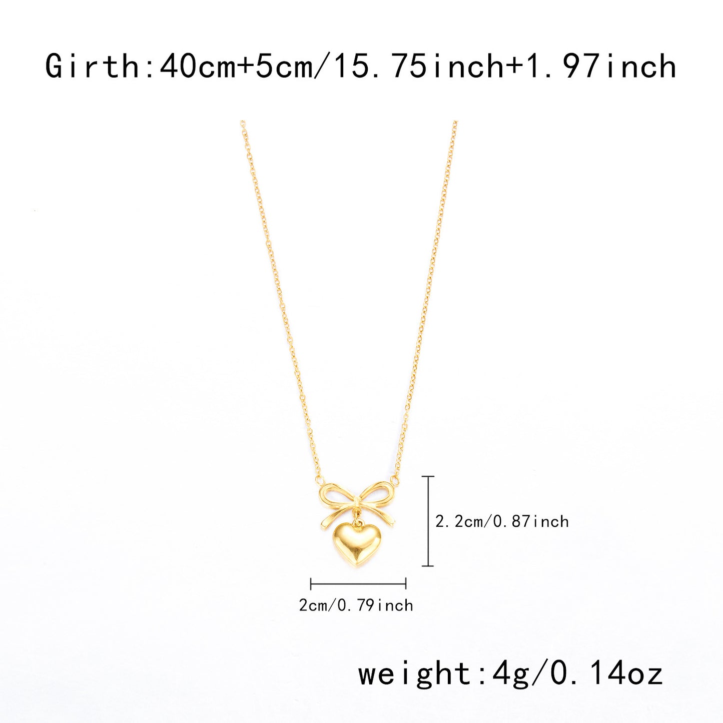 Bowheart Love Stainless Steel Necklace
