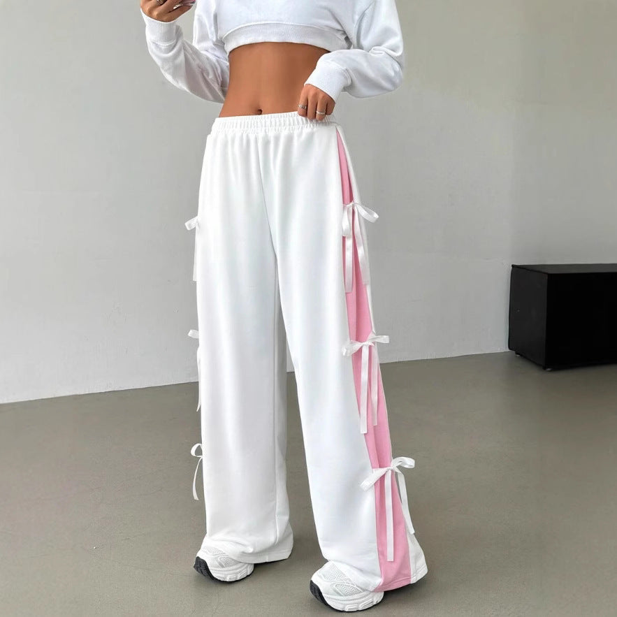 Contrast Color Straight-leg