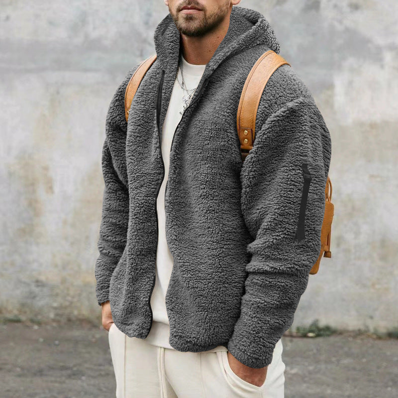 Men's Winter Fleece Hooded Jacket