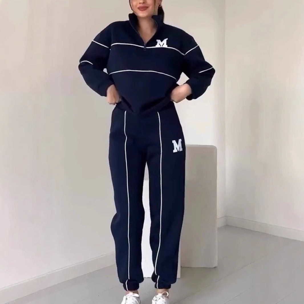Women's 2 Piece Hoodless Pullover Sweatshirt