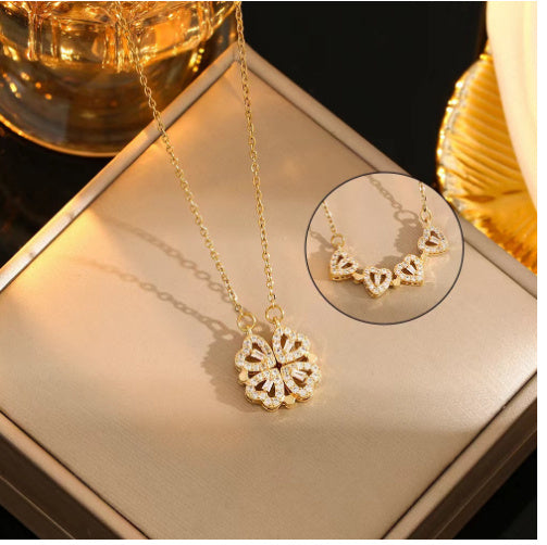 Rotating Eternity Rose Jewelry Box 2 in 1
