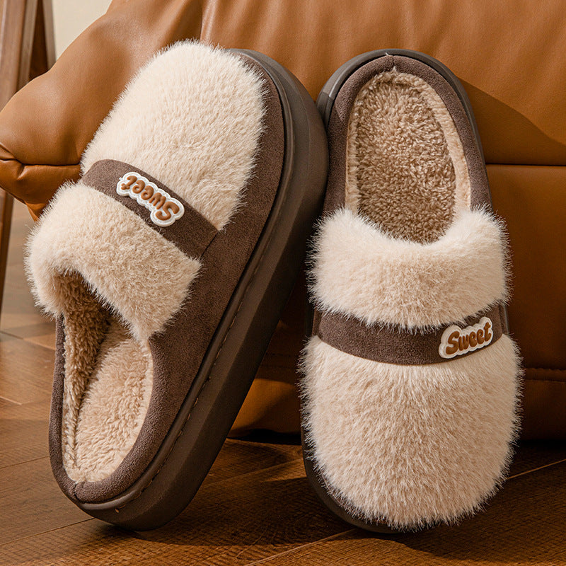 Warm Fashion Interior Home Couple Cotton Slippers
