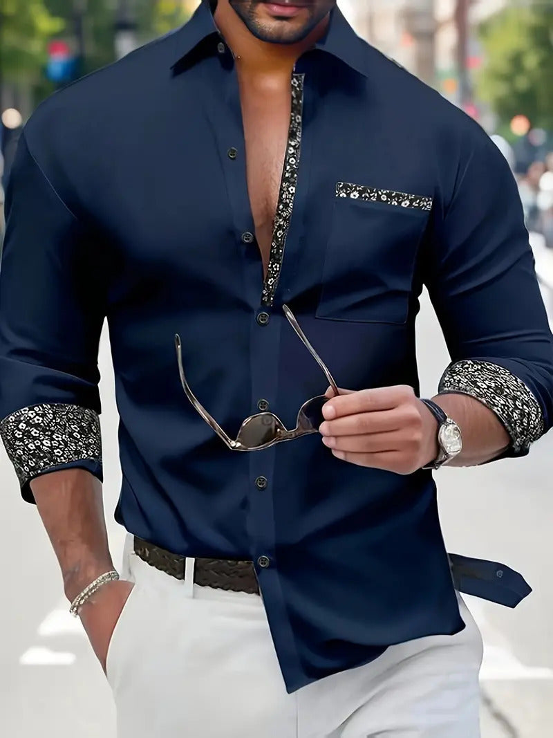 Men's Long Sleeve Shirt Fashion Loose Breathable