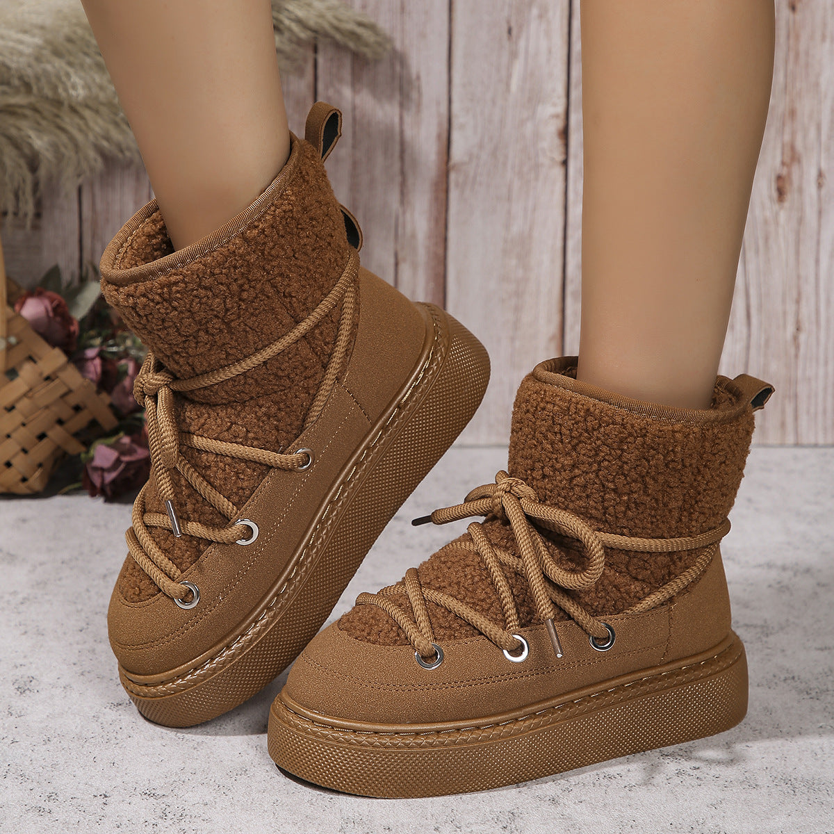 Thick-Soled Cotton Snow Boots