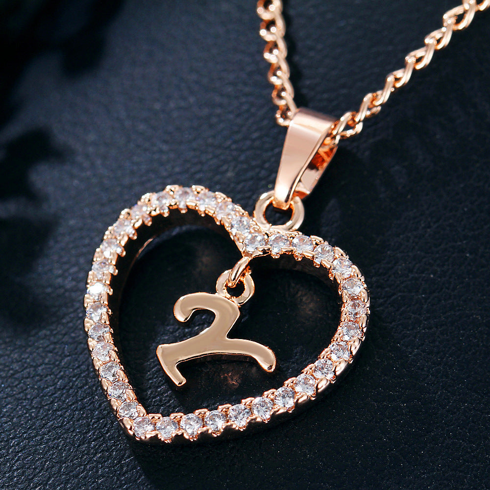 26 Letters Heart-shaped Necklace