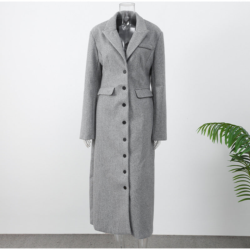 Premium Double-breasted Button Coat