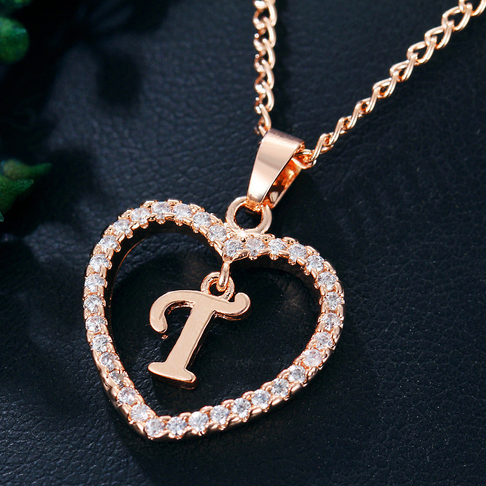 26 Letters Heart-shaped Necklace