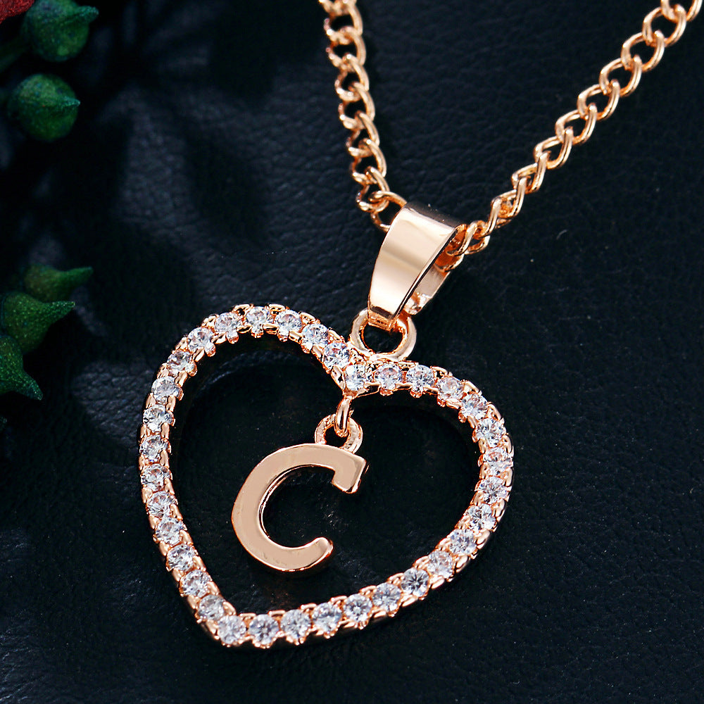 26 Letters Heart-shaped Necklace