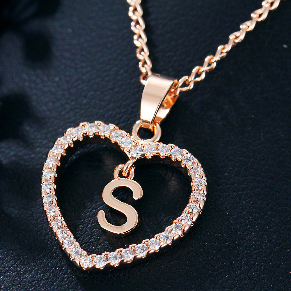 26 Letters Heart-shaped Necklace