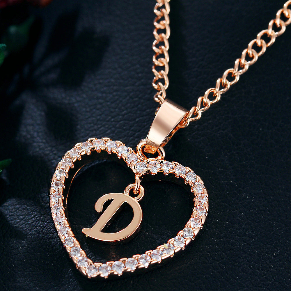 26 Letters Heart-shaped Necklace