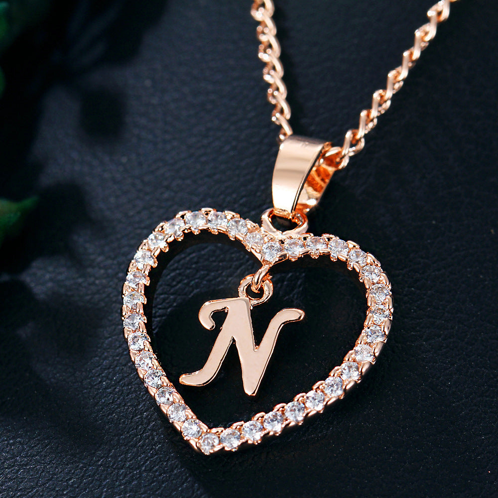 26 Letters Heart-shaped Necklace