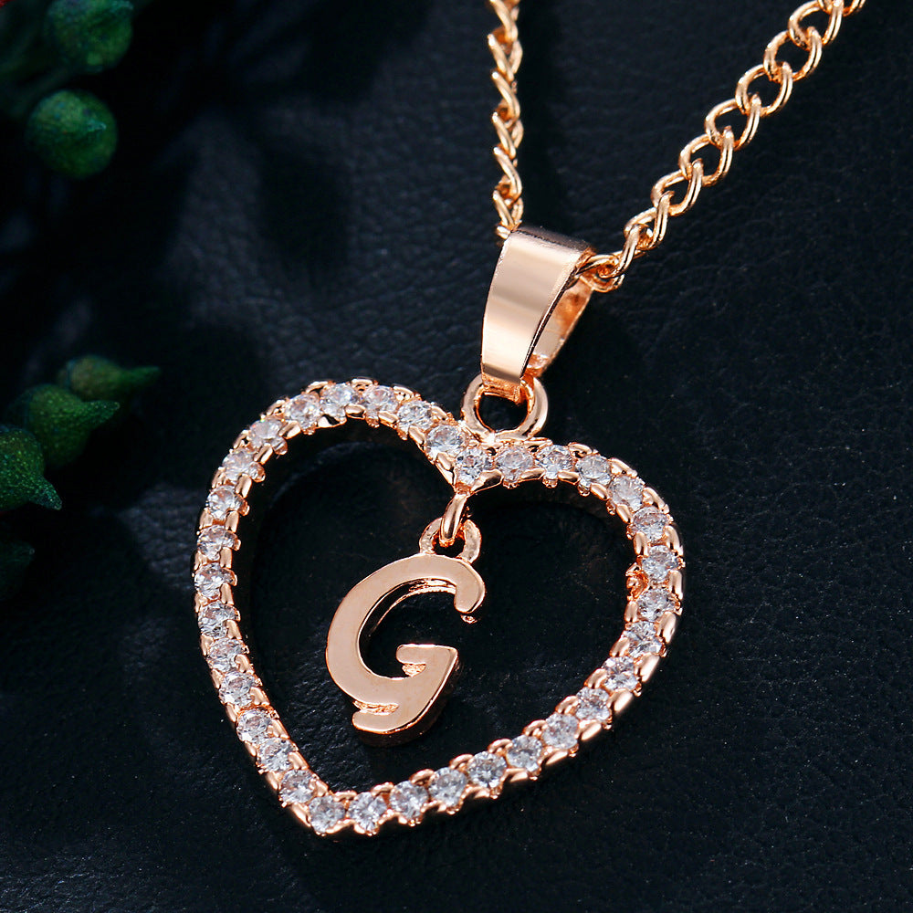 26 Letters Heart-shaped Necklace