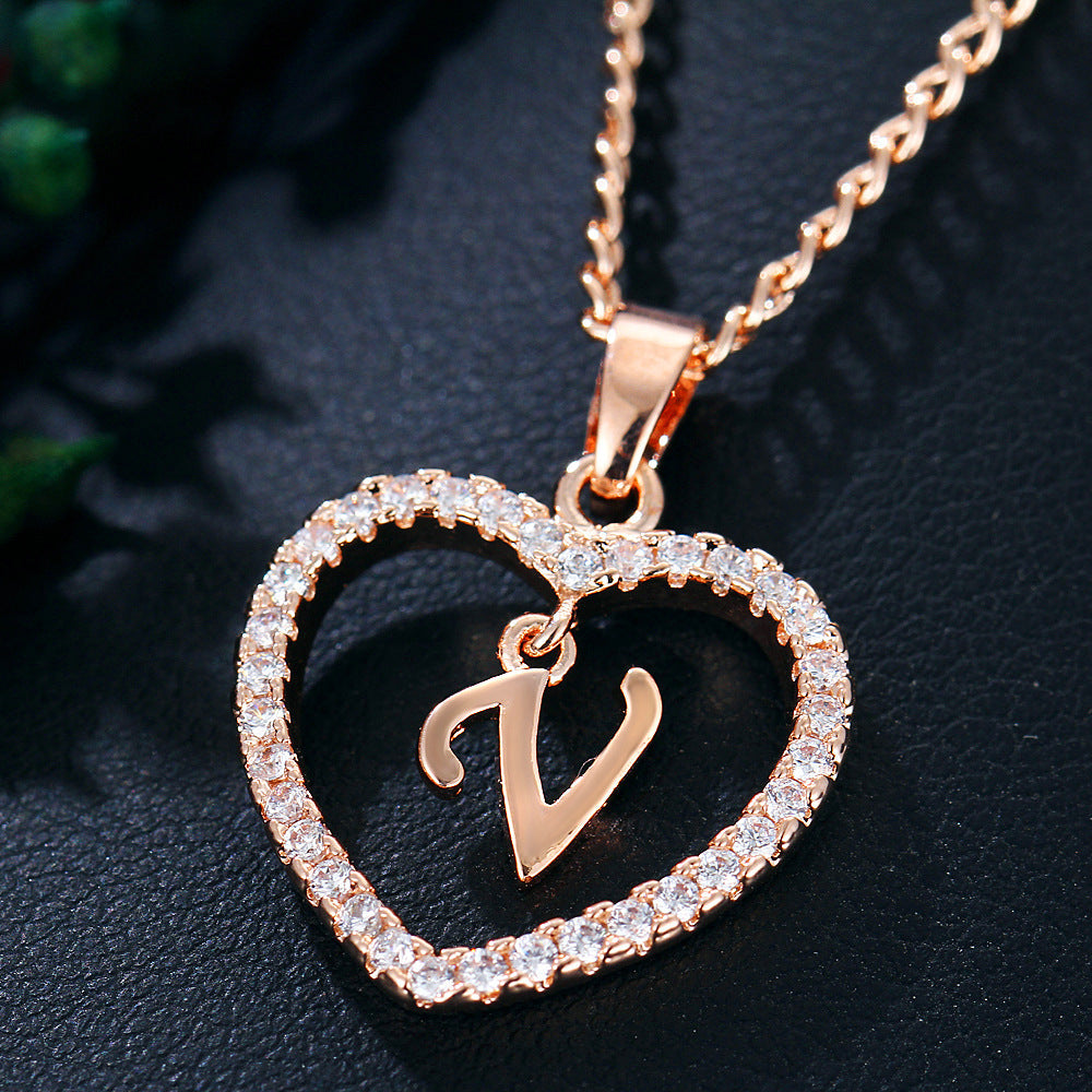 26 Letters Heart-shaped Necklace