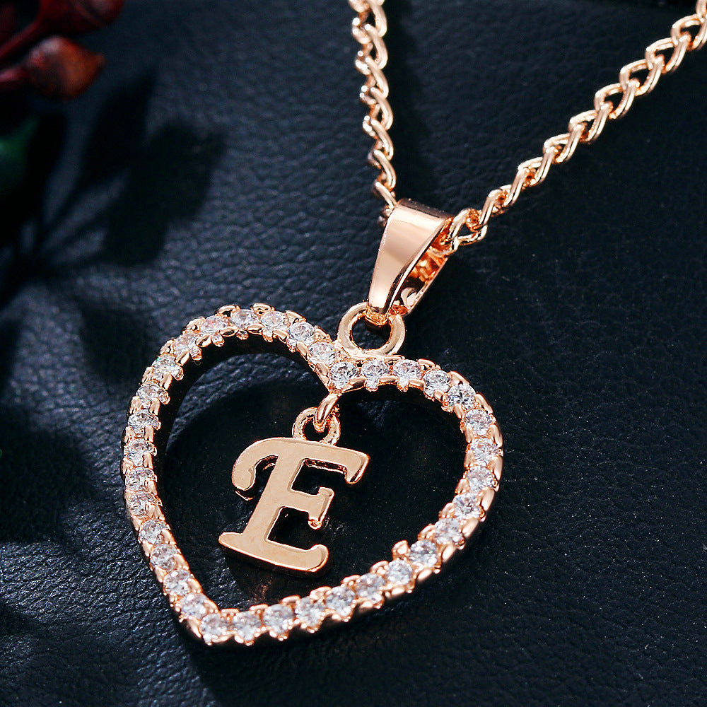 26 Letters Heart-shaped Necklace