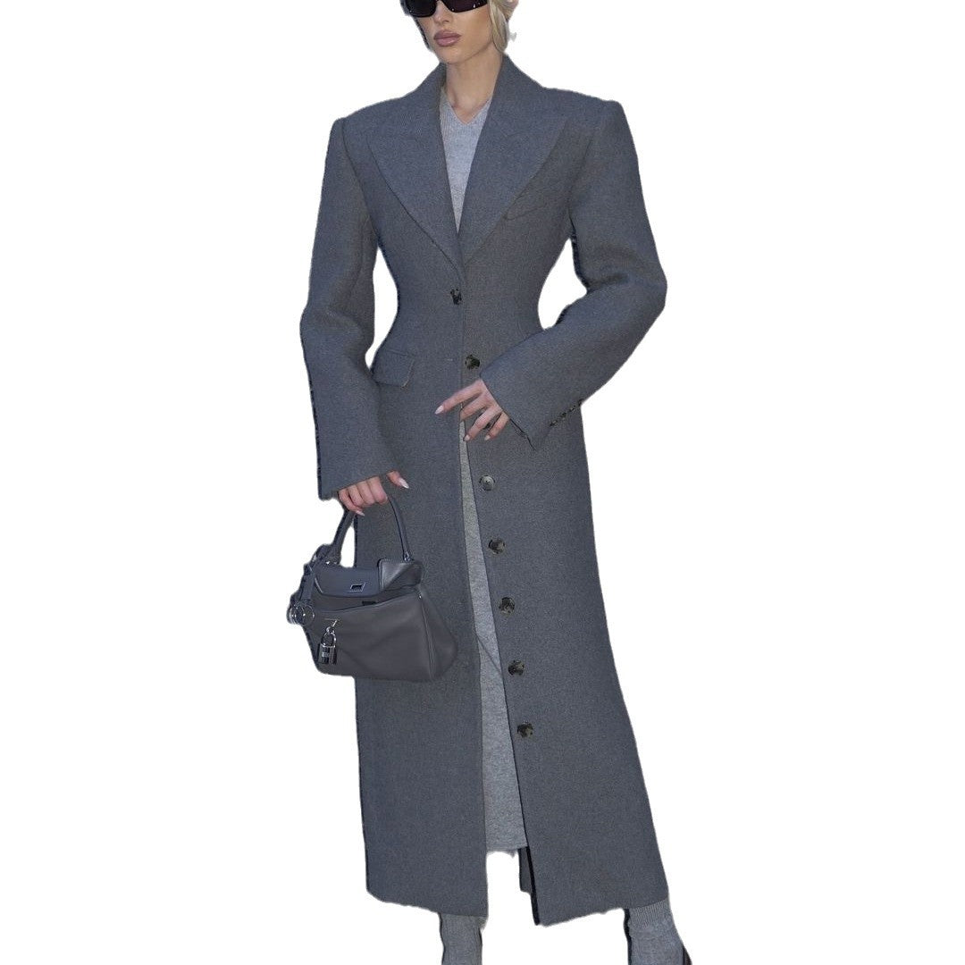 Premium Double-breasted Button Coat