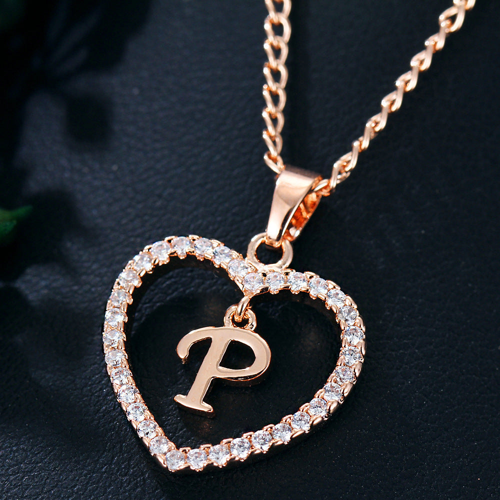 26 Letters Heart-shaped Necklace