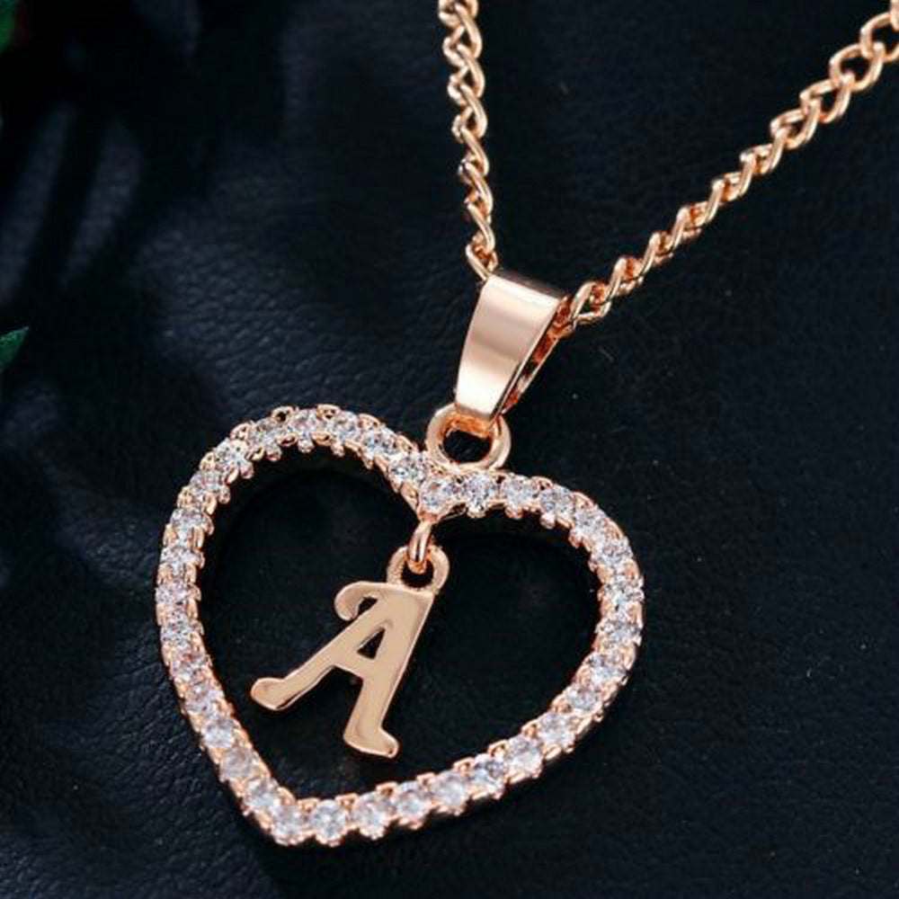 26 Letters Heart-shaped Necklace