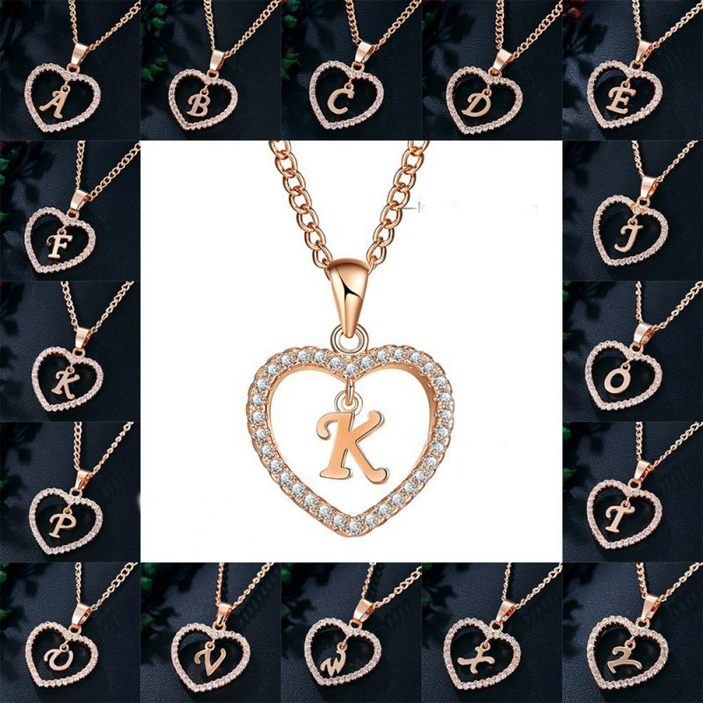 26 Letters Heart-shaped Necklace