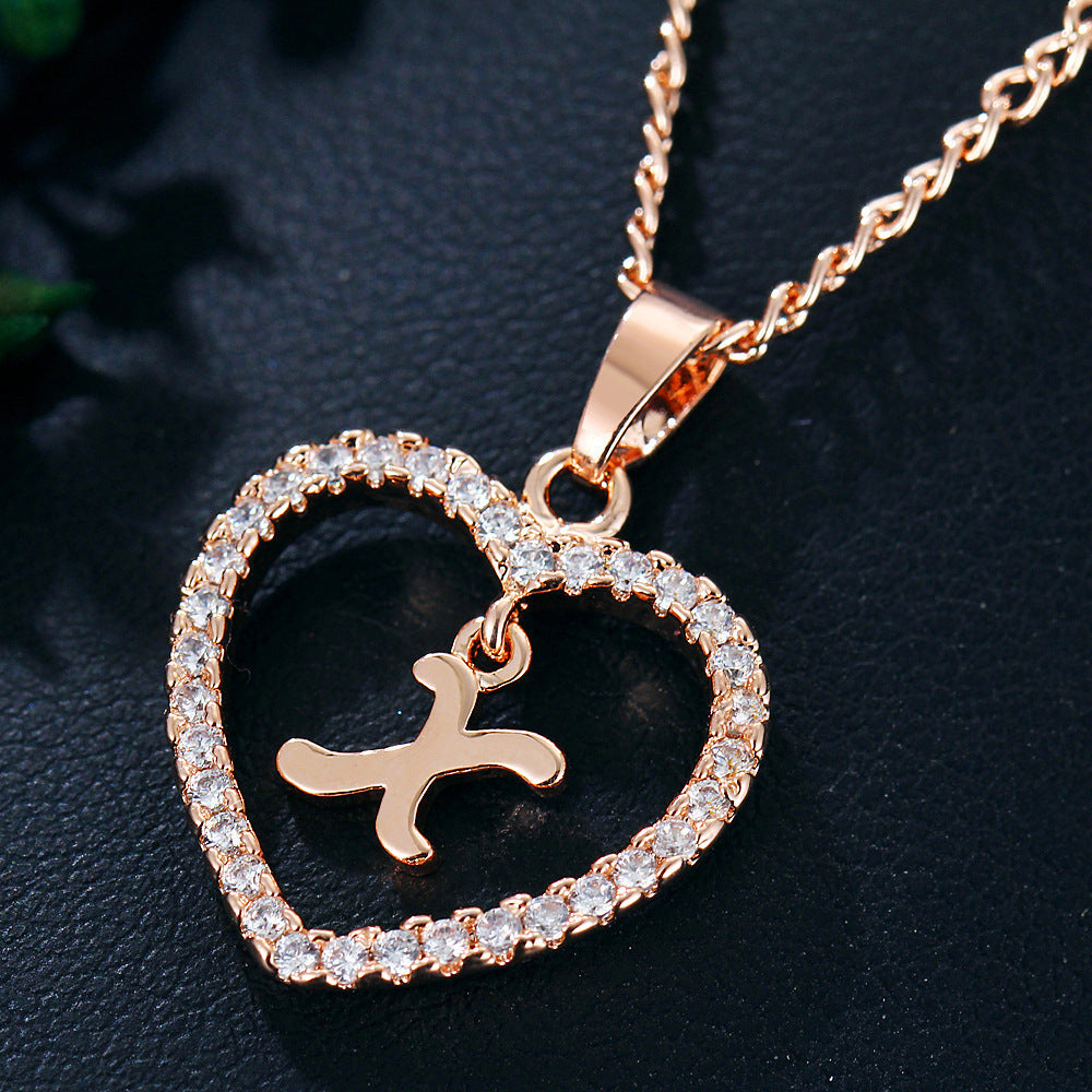 26 Letters Heart-shaped Necklace
